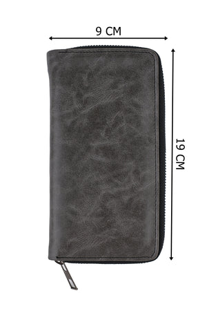 Unisex Vegan Leather Card Holder Wallet With Phone Compartment Xclub Model