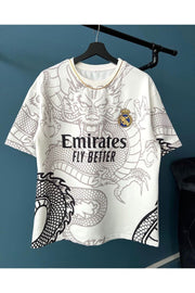 Men'S Off White Emirates Fly Better Oversize Crew Neck Tshirt