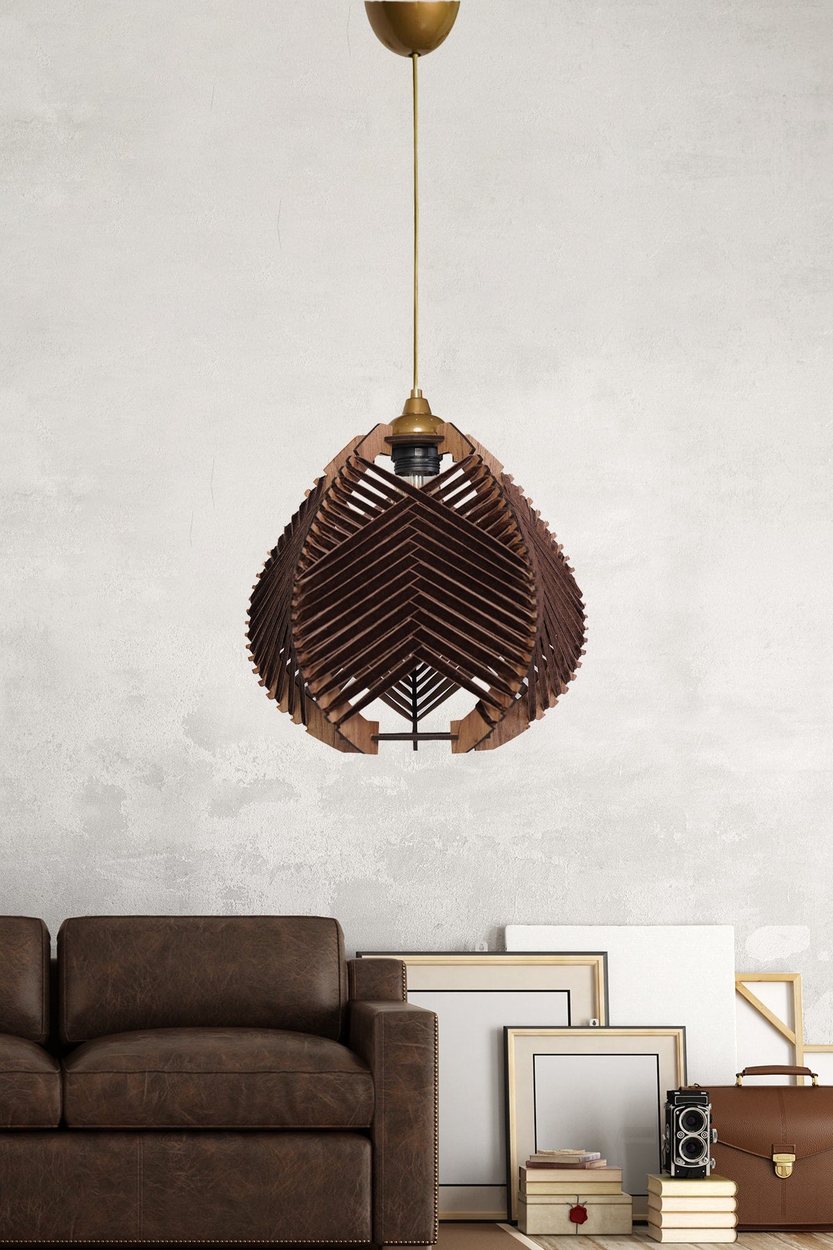 Lierre Pendant Lamp Chandelier Brown