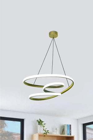 Modern Pendant Lamp Galaxy Gold Case White Light Led Chandelier