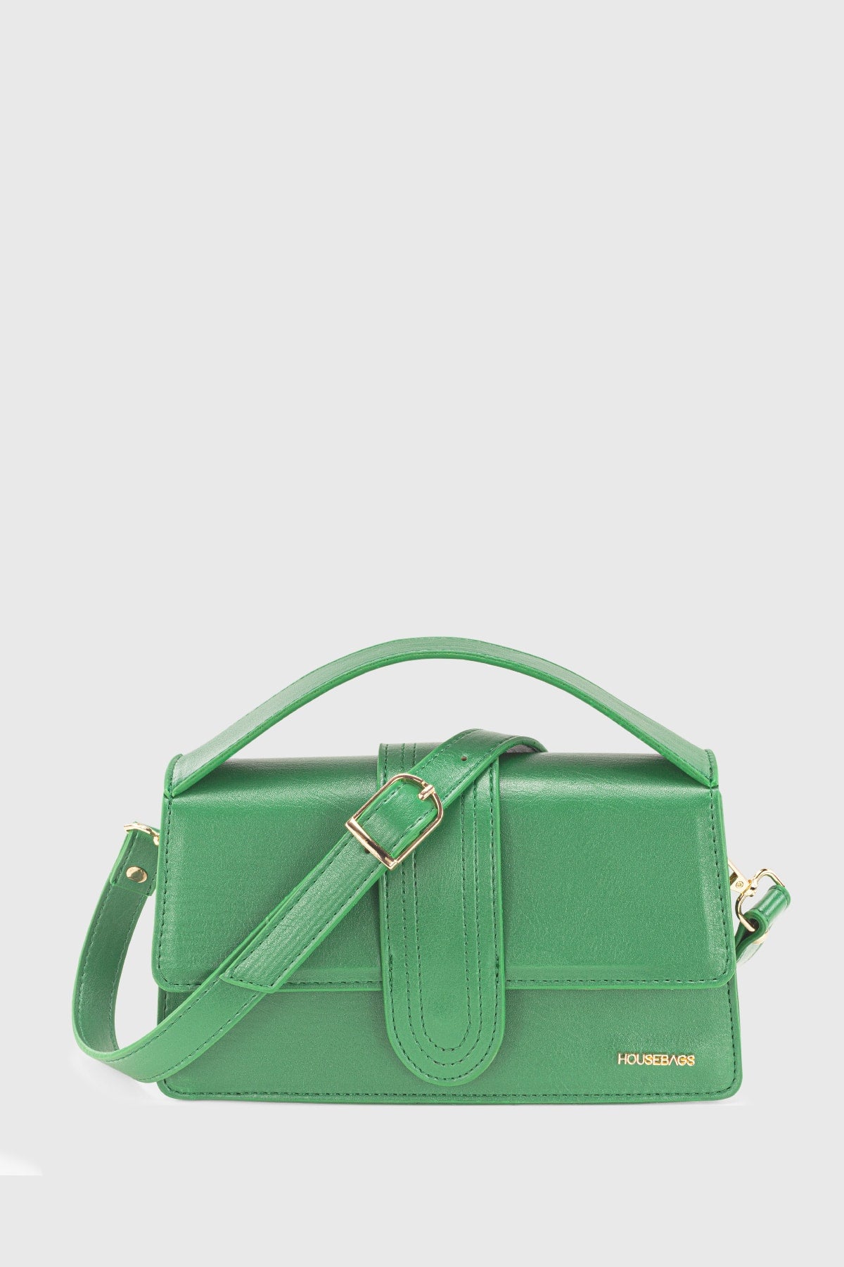 Women'S Grass Green Leather Look Adjustable Crossbody Bag 229
