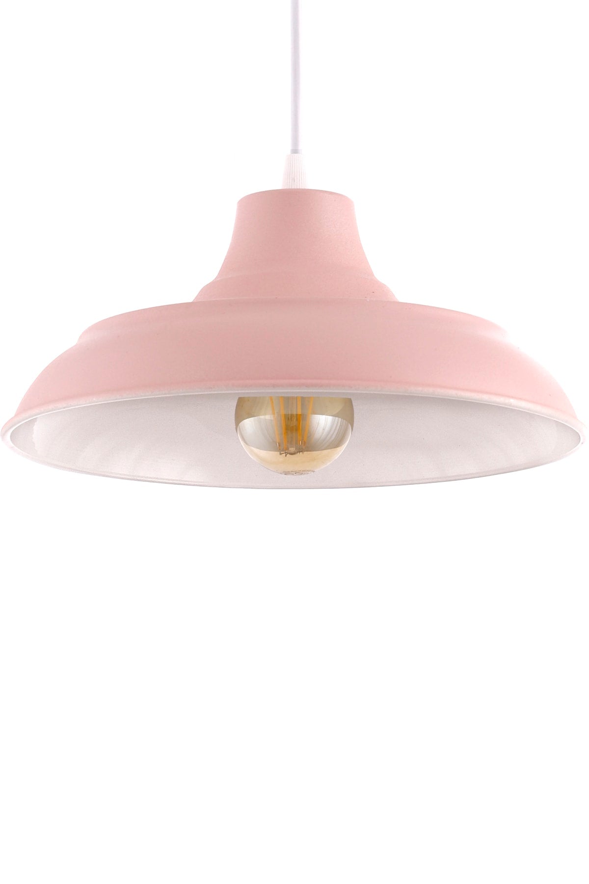 Pink Single Pendant Lamp Chandelier with Bow Finish - Çakır Avize