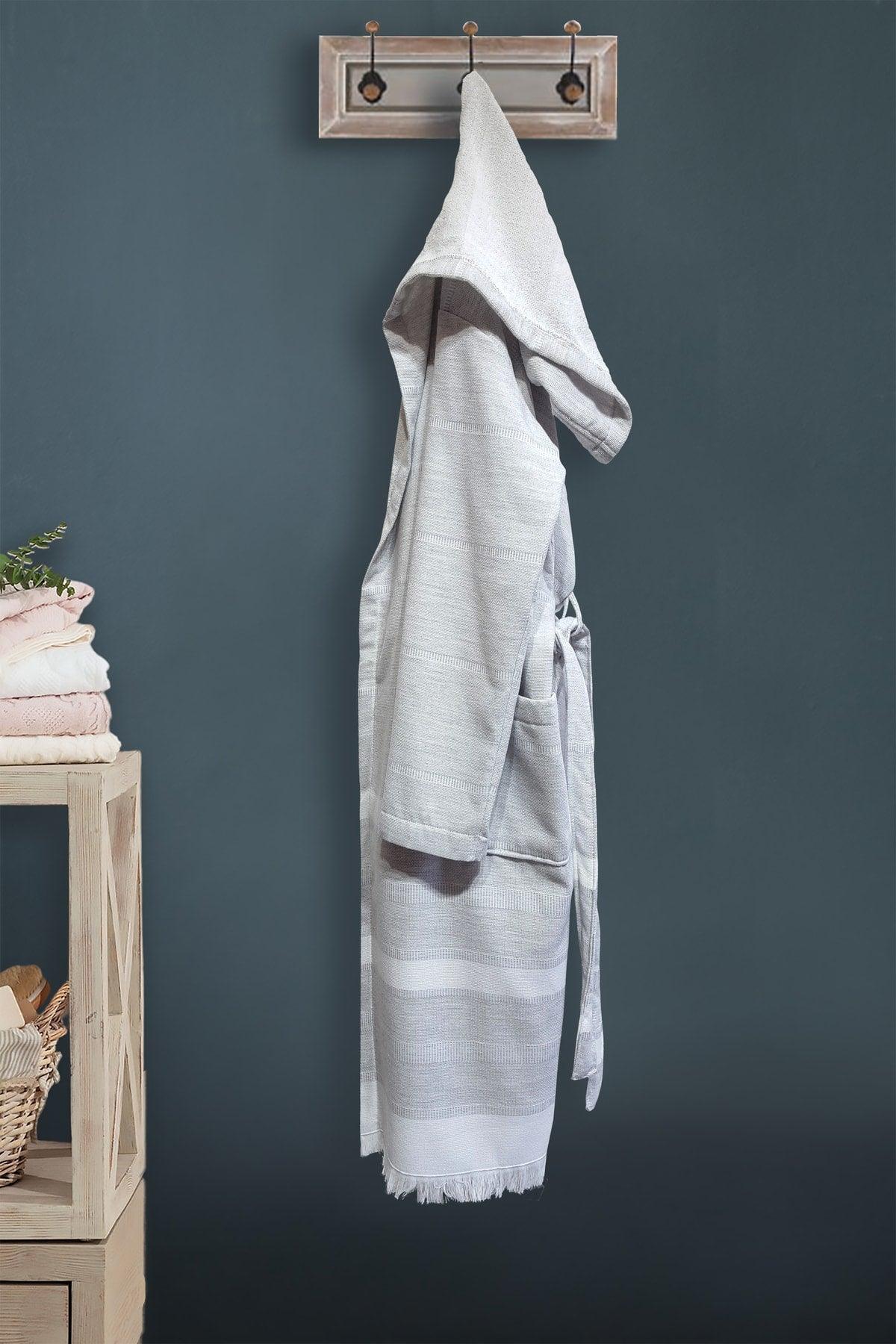 Troy Series-Cotton Towel Loincloth Hooded Thin Bathrobe-v118 - Swordslife