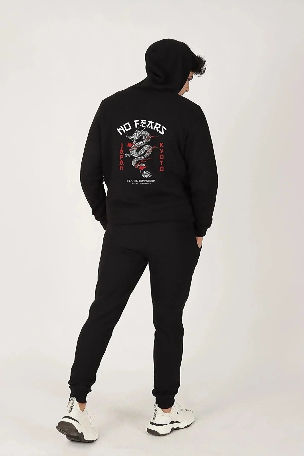 Black Dragon Printed Tracksuit Set