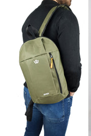 Unisex Khaki Green Camping Cycling Hiking Mini Backpack