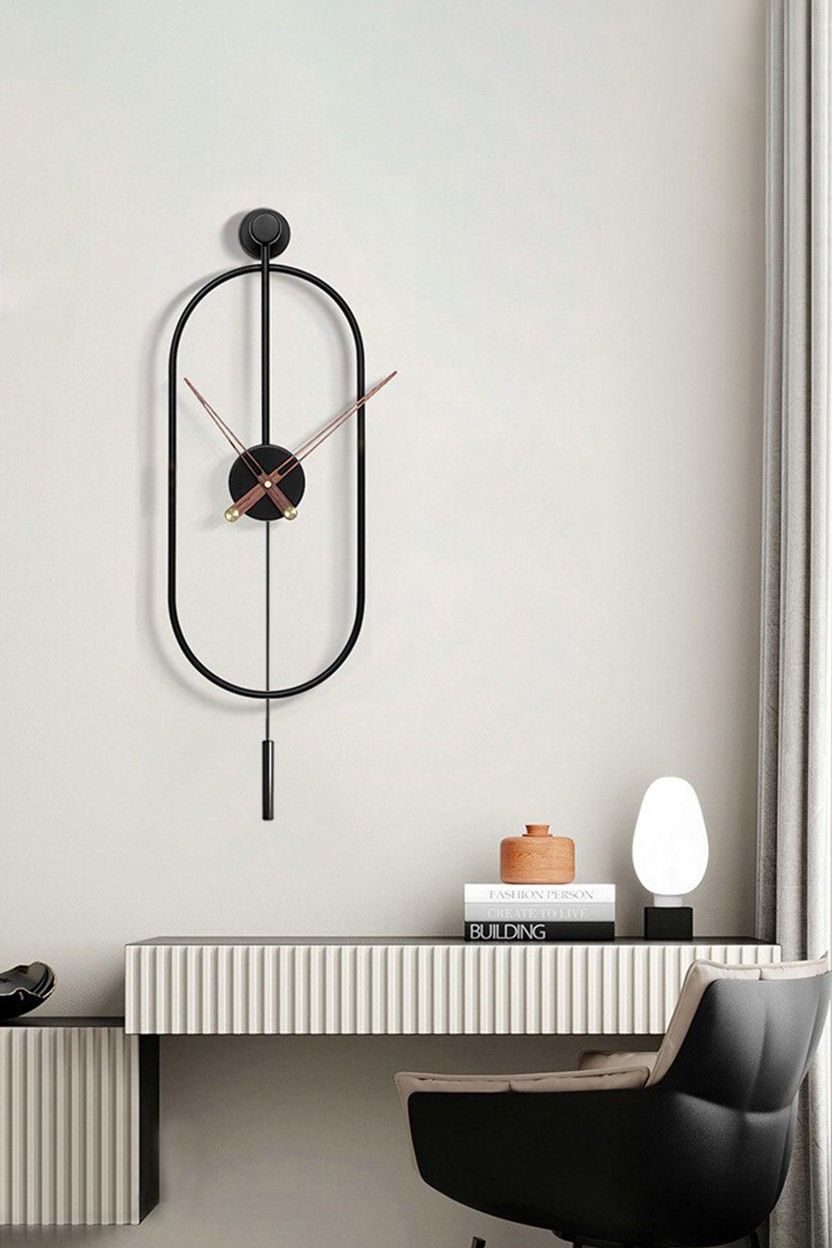 Serenity Black, Decorative Modern Wall Clock - Swordslife