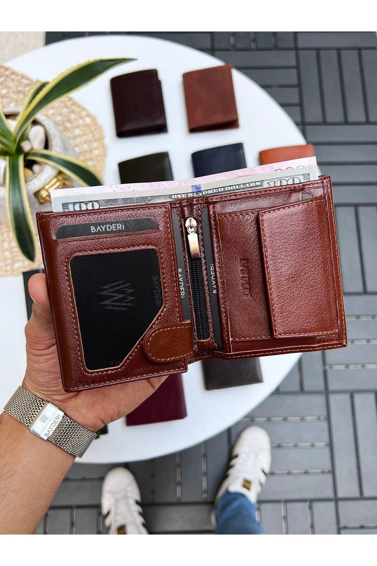 Luna Genuine Leather Genuine Men'S Wallet Glazed With Coin Holder Glazed