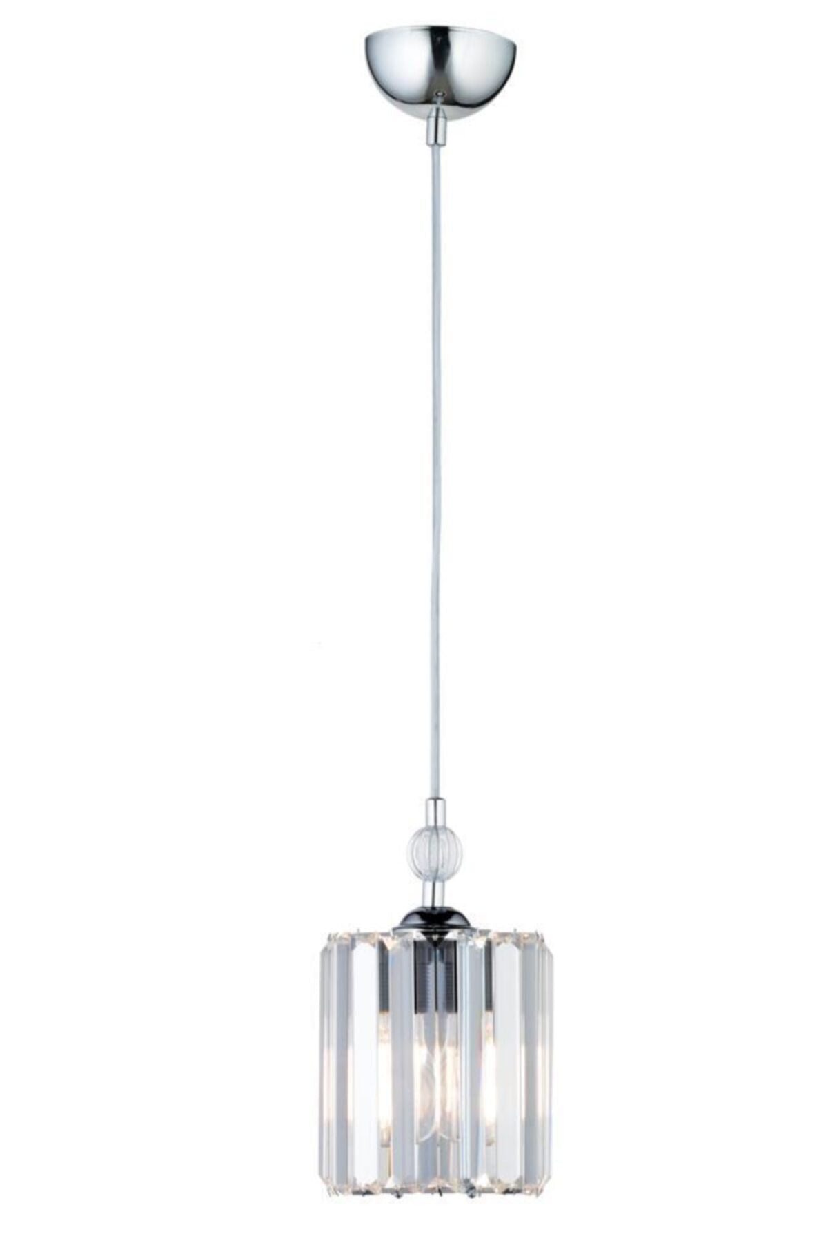 Dolunay Single Y-15 Chrome Stone Plumbing Chandelier