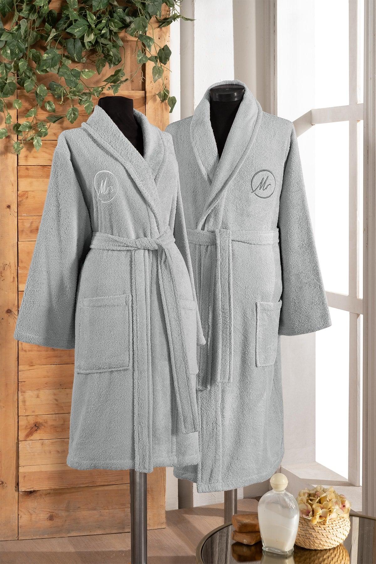 100% Cotton Embroidered Women Men 2 Piece Bathrobe Set | Bathrobe Set | Dowry set - Swordslife