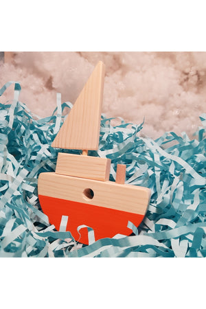 Handmade Wooden Toy Baby Ship Children'S Imagination Gift Toy