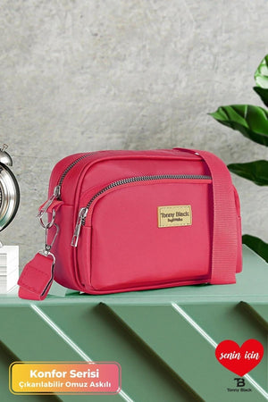 Original Women'S Two-Eye Comfortable Column Strap Cross Adjustable Strap Waterproof Shoulder Bag