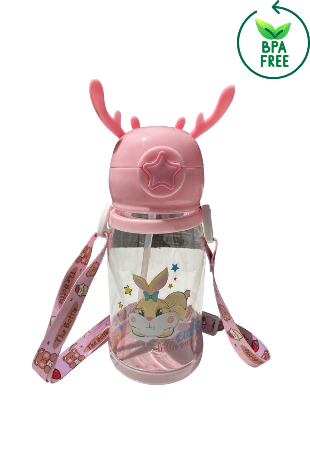 500 Ml Children'S Water Bottle Deer Children'S Water Bottle Water Bottle Bpa Free School Water Bottle With Carrying Strap Non-Drip