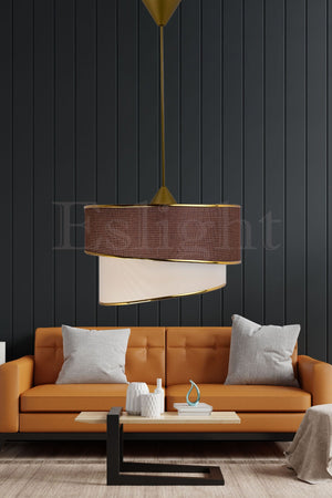 Ruzgar Modern Single Pendant Lamp Dark Brown Chandelier R.89Kk