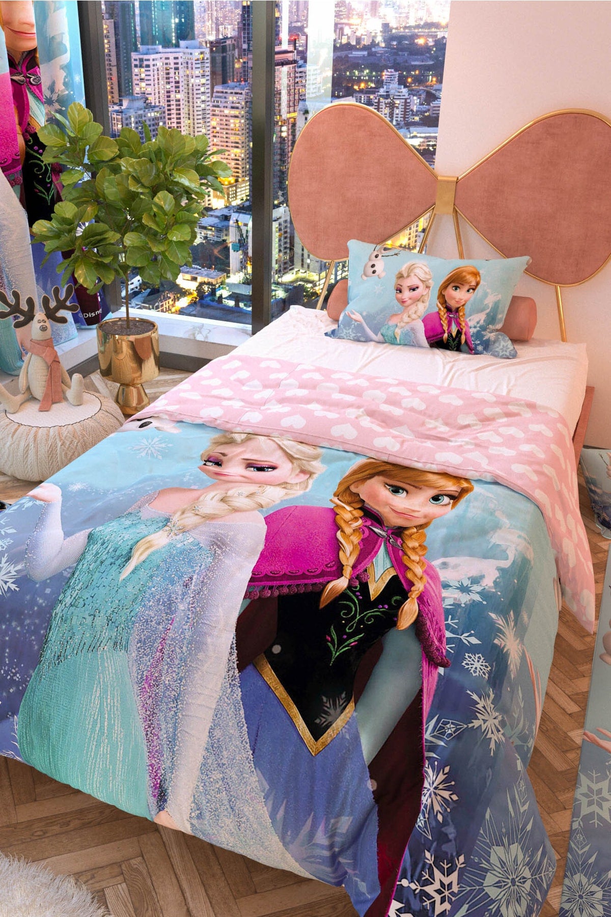 Elsa Double Sided Kids Duvet Cover Set Polycotton