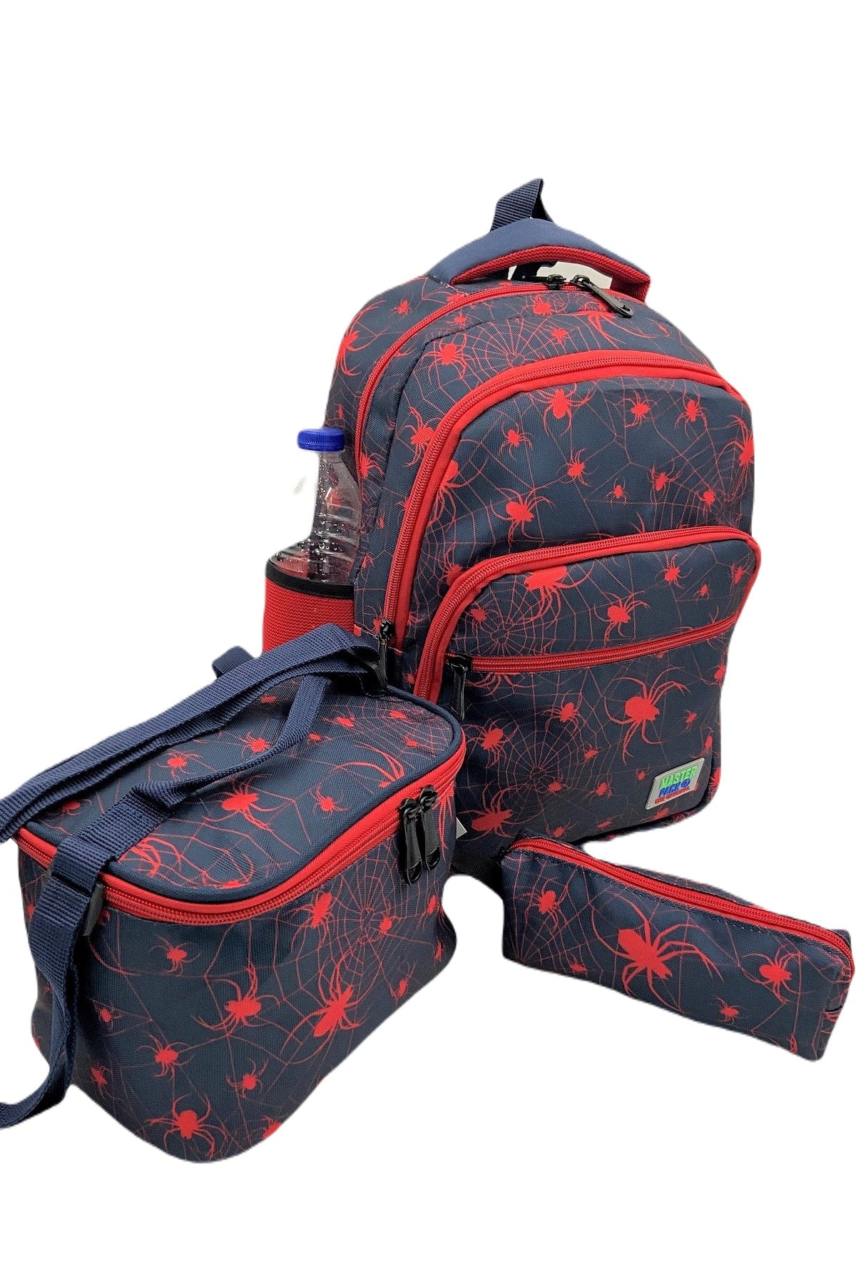 Spider Patterned Orthopedic Back Support Boys Backpack Primary School Bag With Nutritional And Pencil Holder