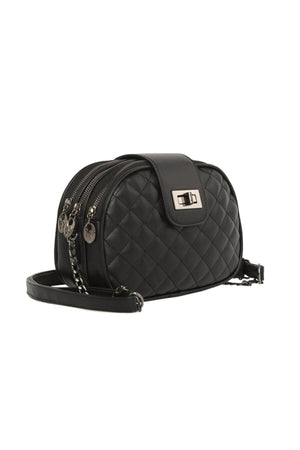 Women'S Black 3 Eyes Ziplock And Zipper Bag