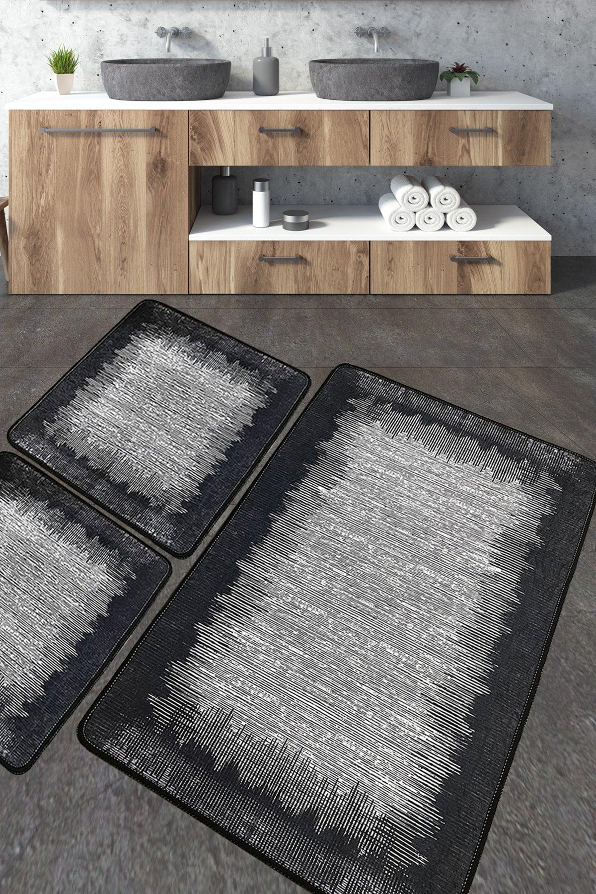 Esper Bathroom Carpet Djt 3 Pcs Set Bathroom Carpet Mat Washable Non-Slip - Swordslife