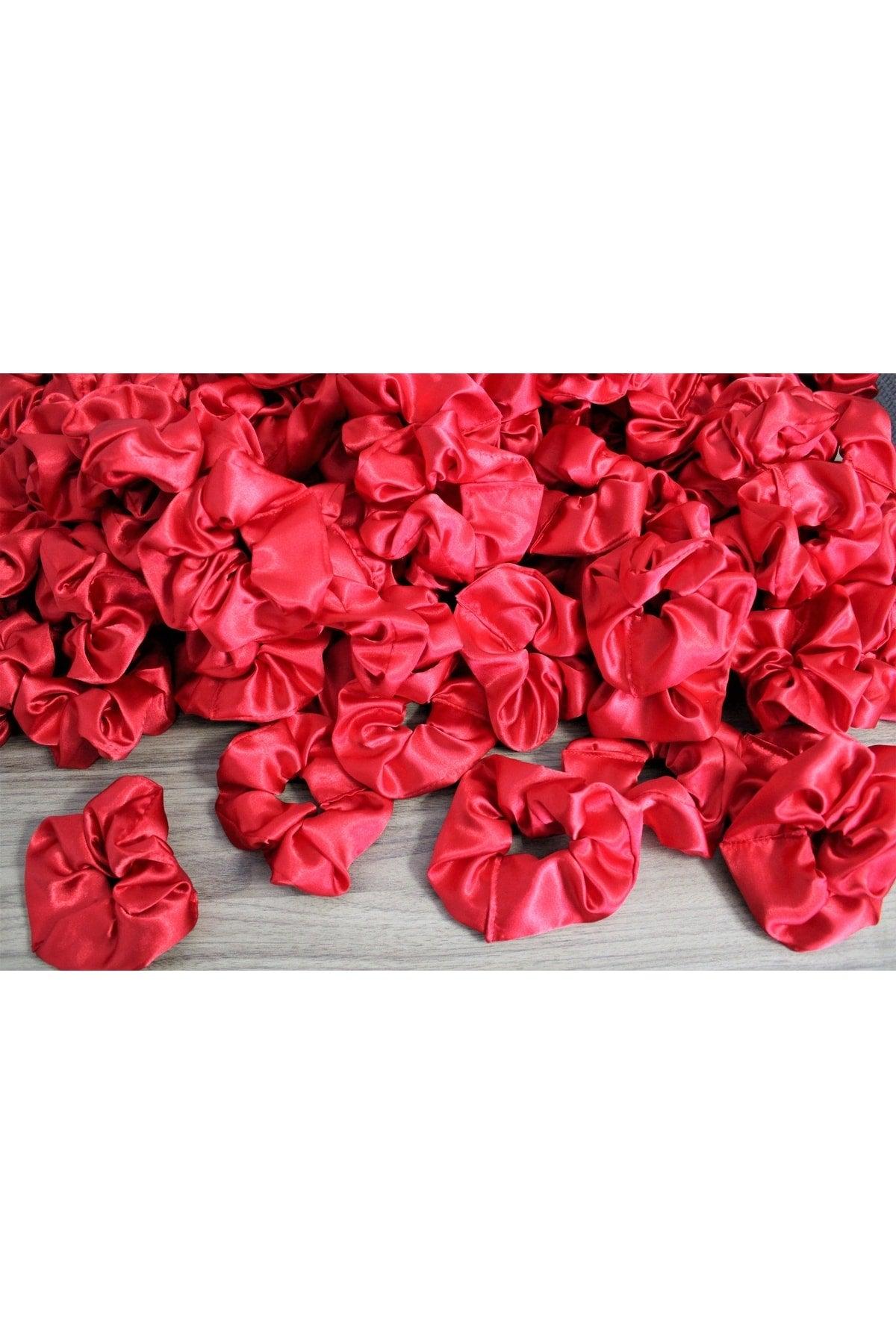 25 Pcs Women Elastic Bagel Red Satin Scrunchie Hair Clip Set For Henna And Engagement Wedding - Swordslife