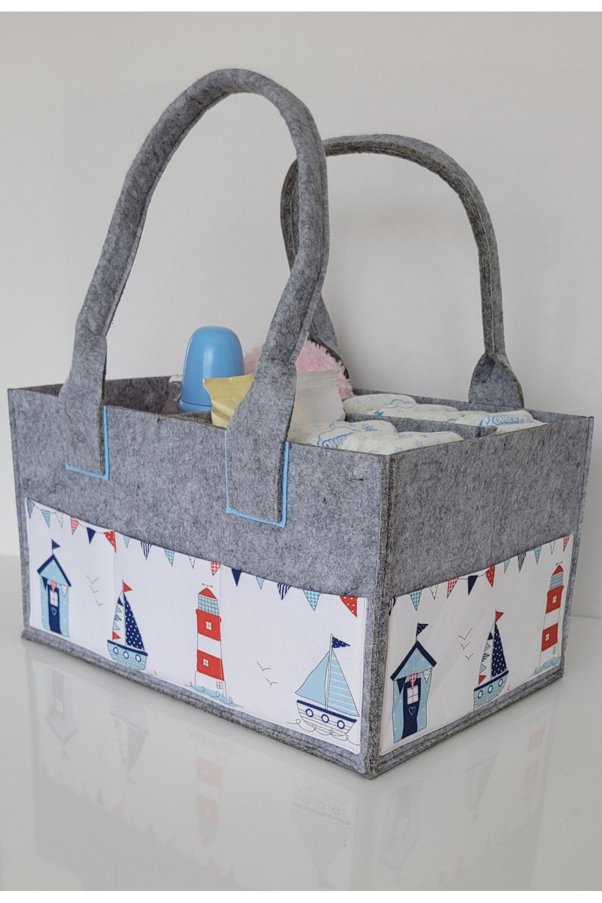 Handmade Multi-Purpose Felt Mother Baby Care And Organizer Bag Functional Organizer