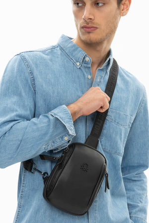 Benetton Men'S Body Bag Black Bnt1004