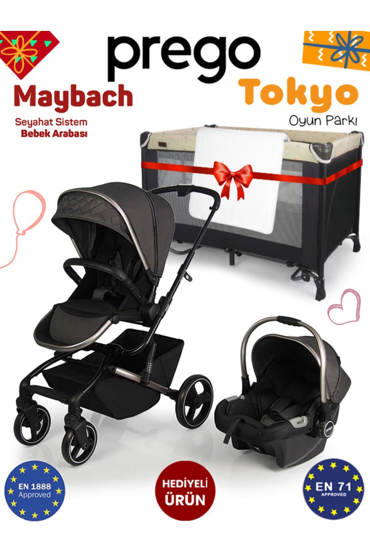 Maybach Travel Baby Stroller Playpen With Gift
