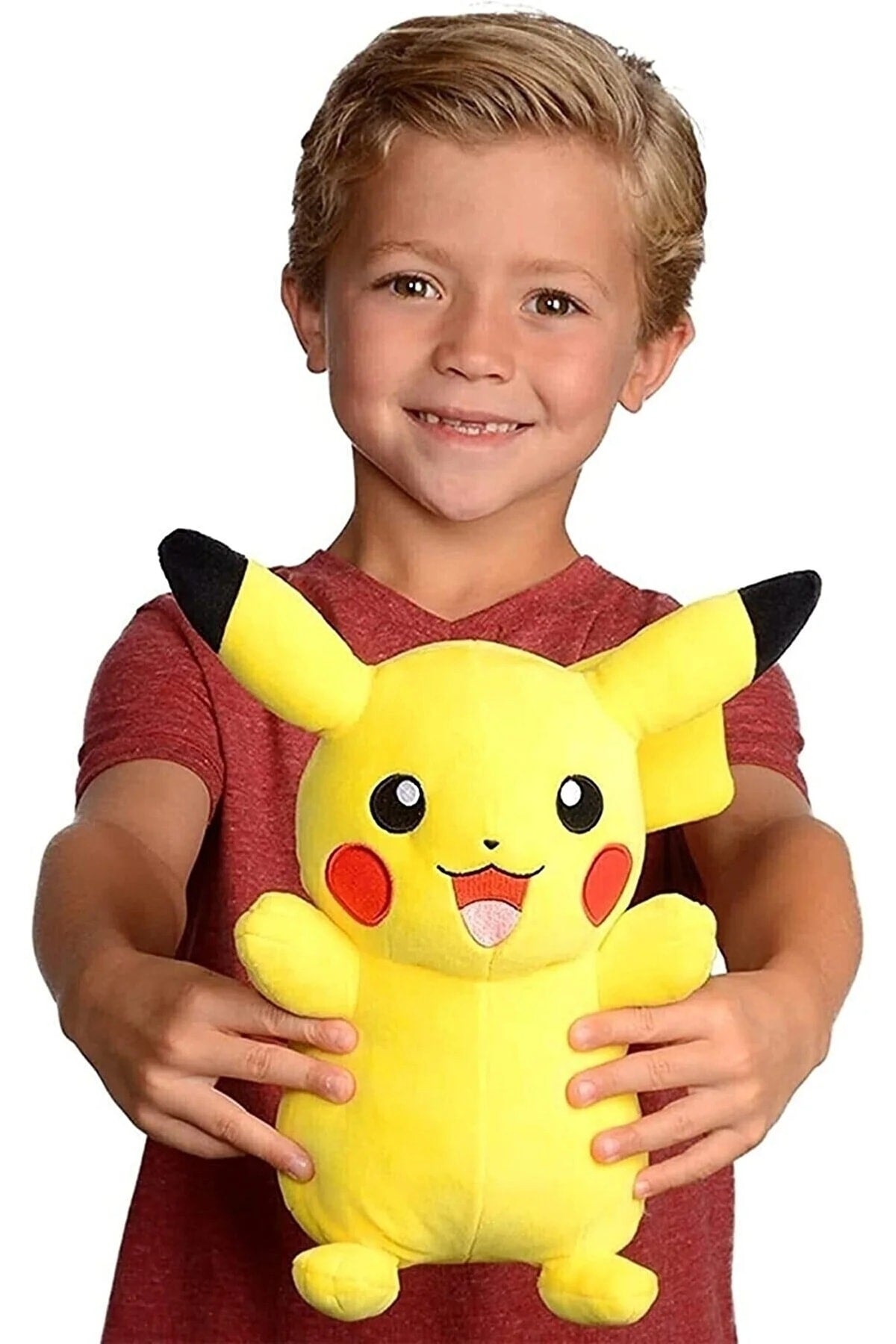 Imported Cloth Pikachu Pokemon Go Figure Plush Toy Large Size Sleeping & Playmate Pikachu 35Cm
