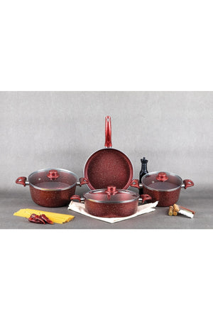 Granite 7 Pieces Chef Pan And Cookware Set