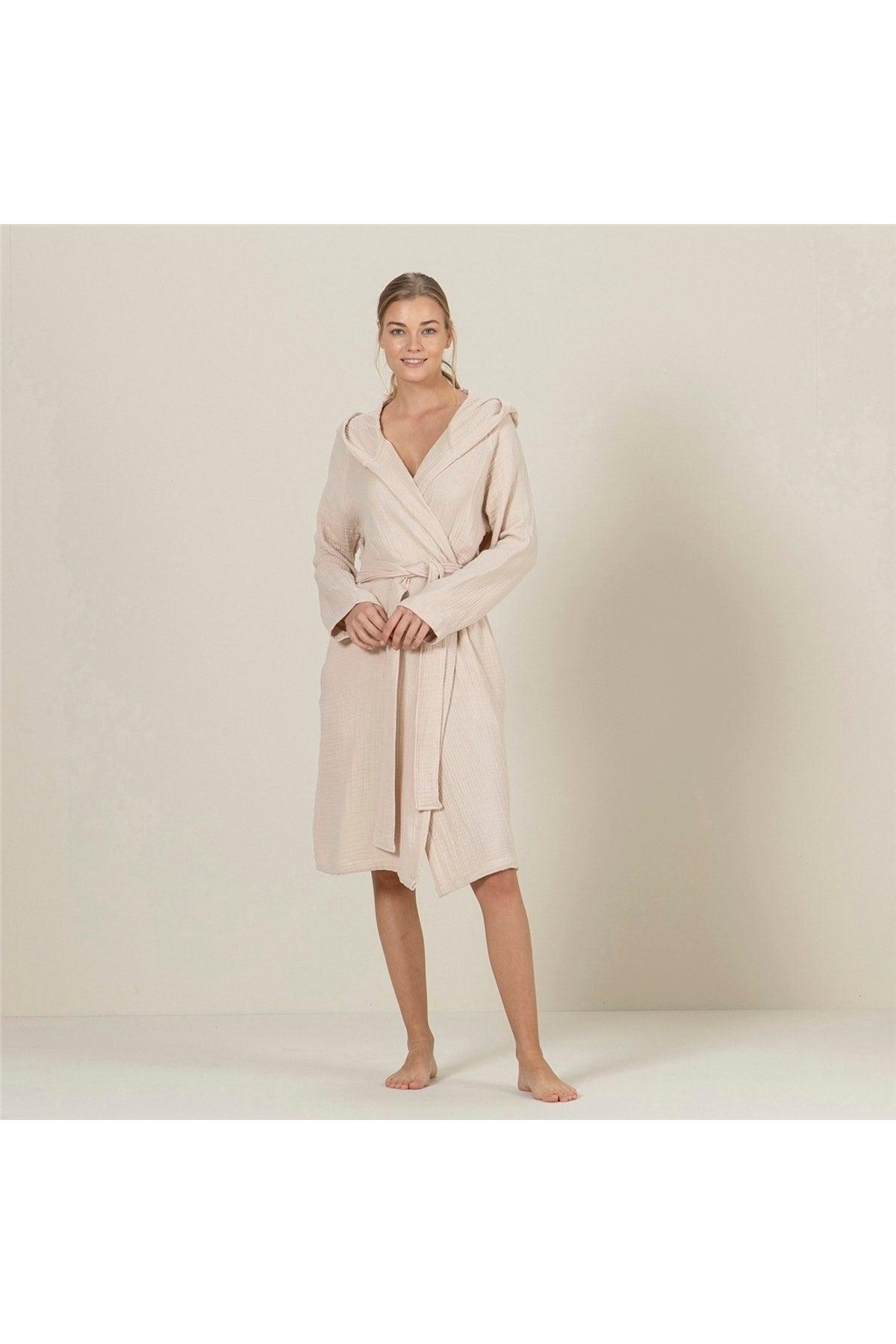 Armin Unisex Bathrobe Beige - Swordslife