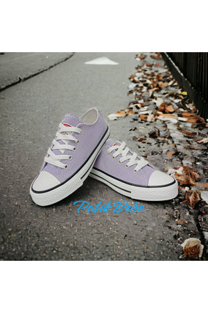 Lilac Short Linen Convers Shoes