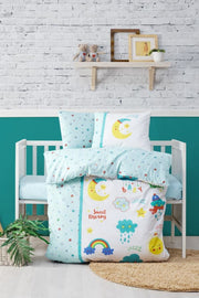 Sweet Dreams Mint Baby Duvet Cover Set