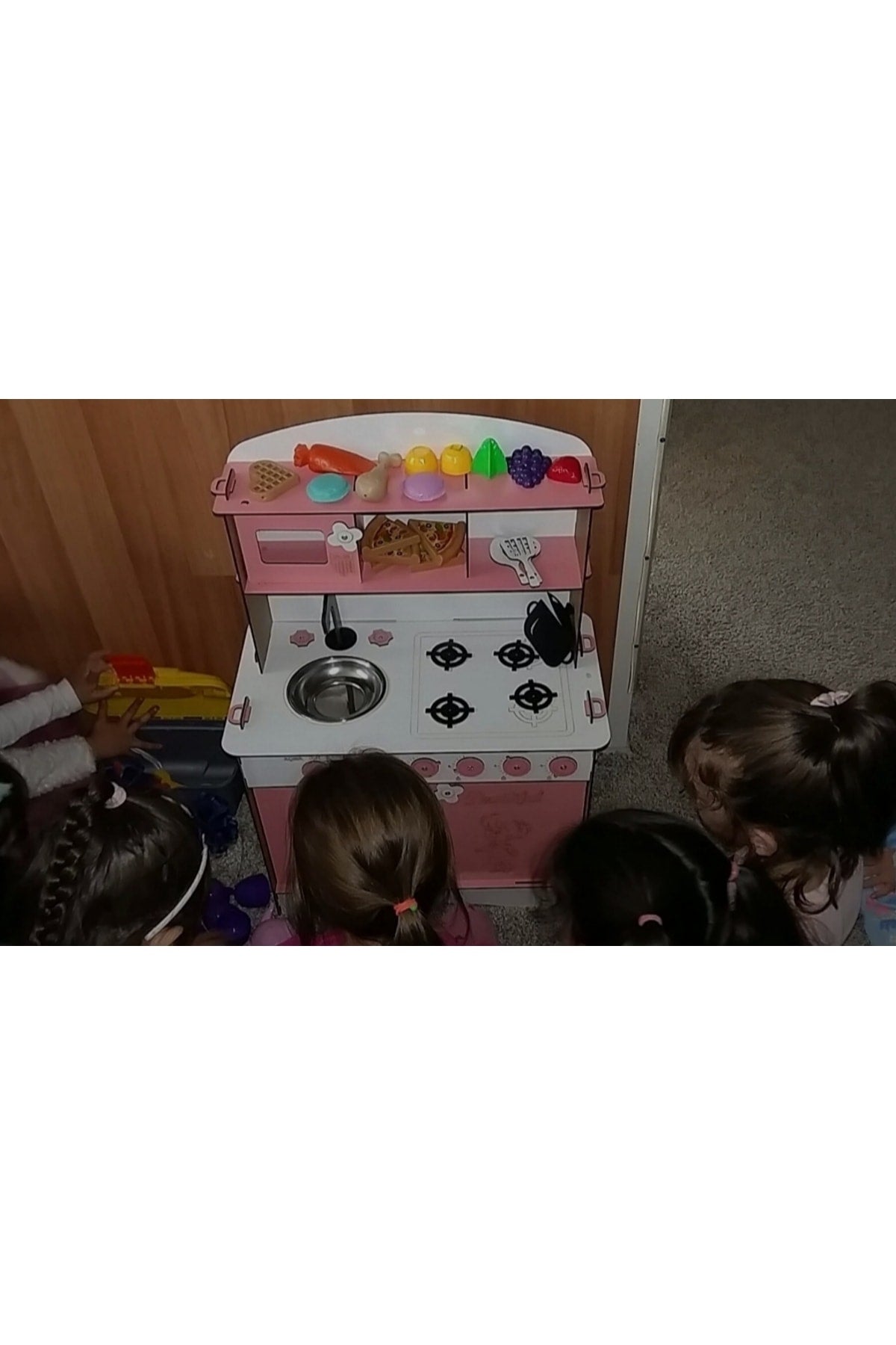 Wooden Toy Kitchen Bench Set