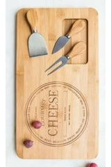 Bamboo 4 Piece Cheese Serving Board Set