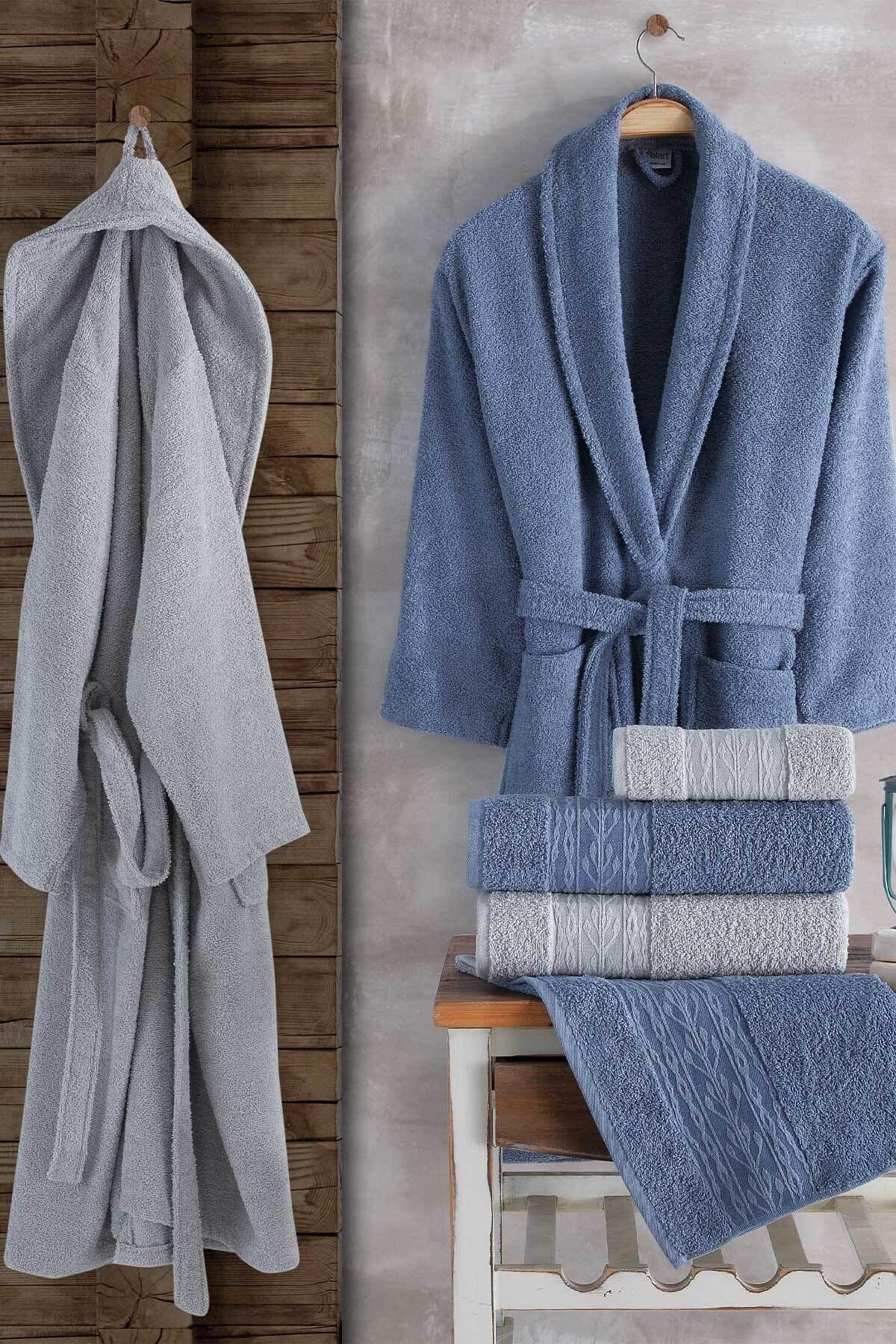 Laura Blue Bathrobe Family Set (6 Pcs) - Swordslife