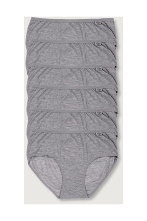Women's Gray 6 Pack Lycra Bato Panties ELF568T0924CCM6 - Swordslife