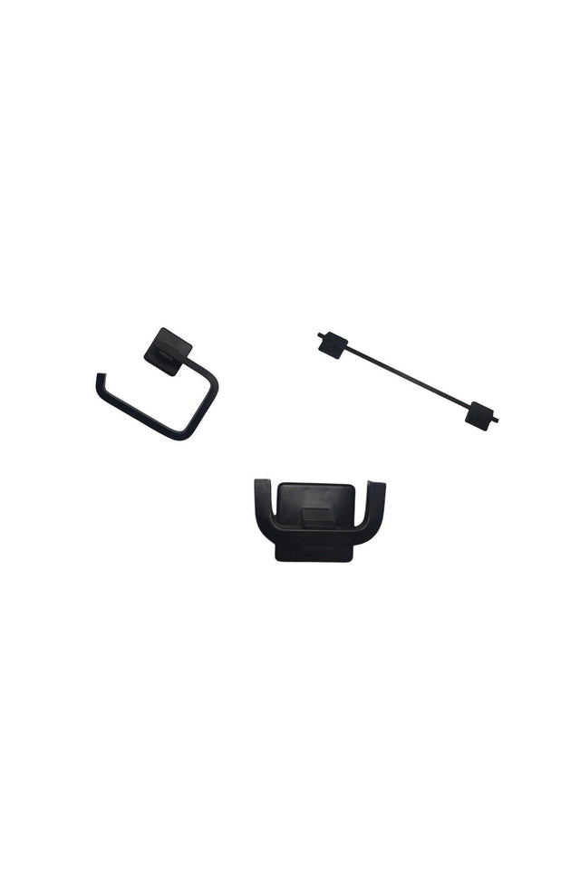 Yale Stainless Wall Mounted Long Towel Holder-Paper Holder-Robe Set Black - Swordslife