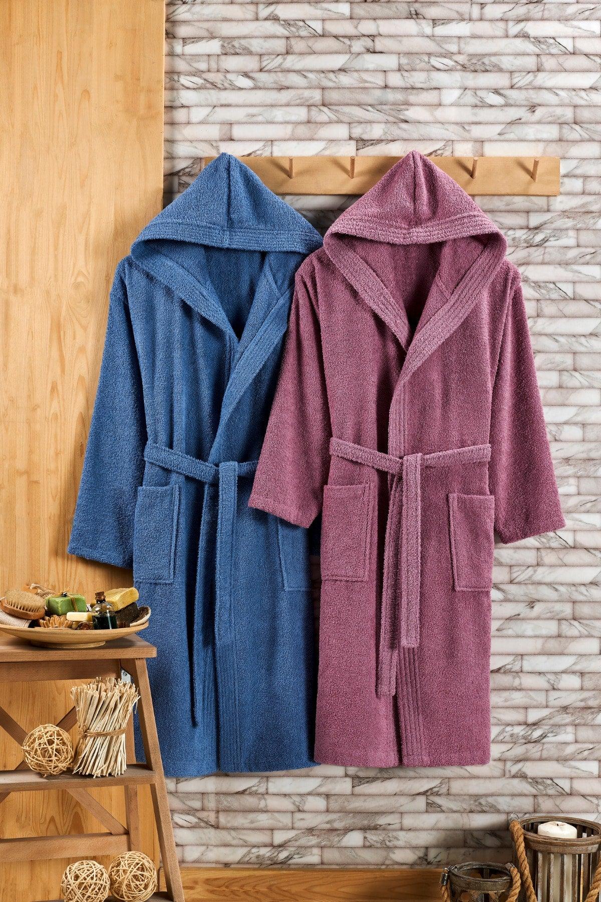 Hooded 2 Piece Bathrobe Set - Swordslife