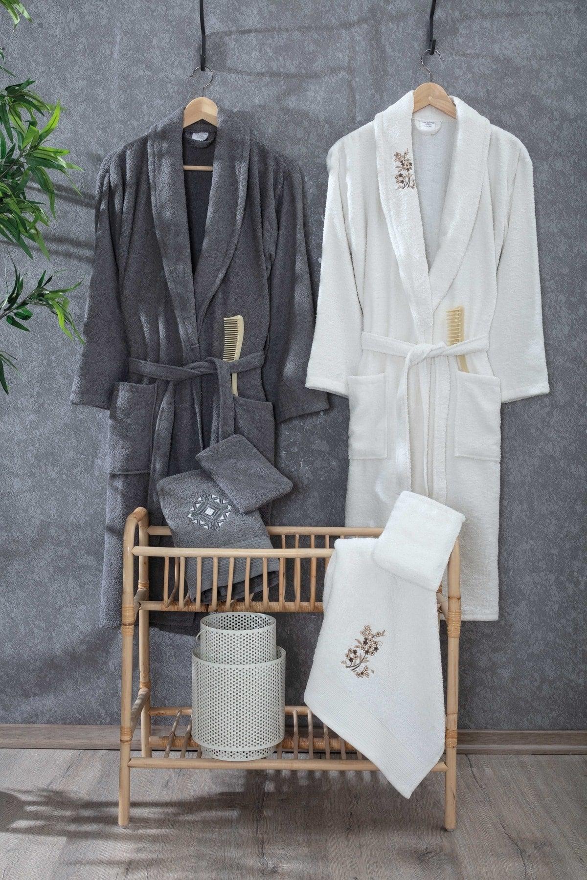 Lora 10 Piece Embroidered Bathrobe Set | Bathrobe | Bathrobe Set | Dowry set - Swordslife