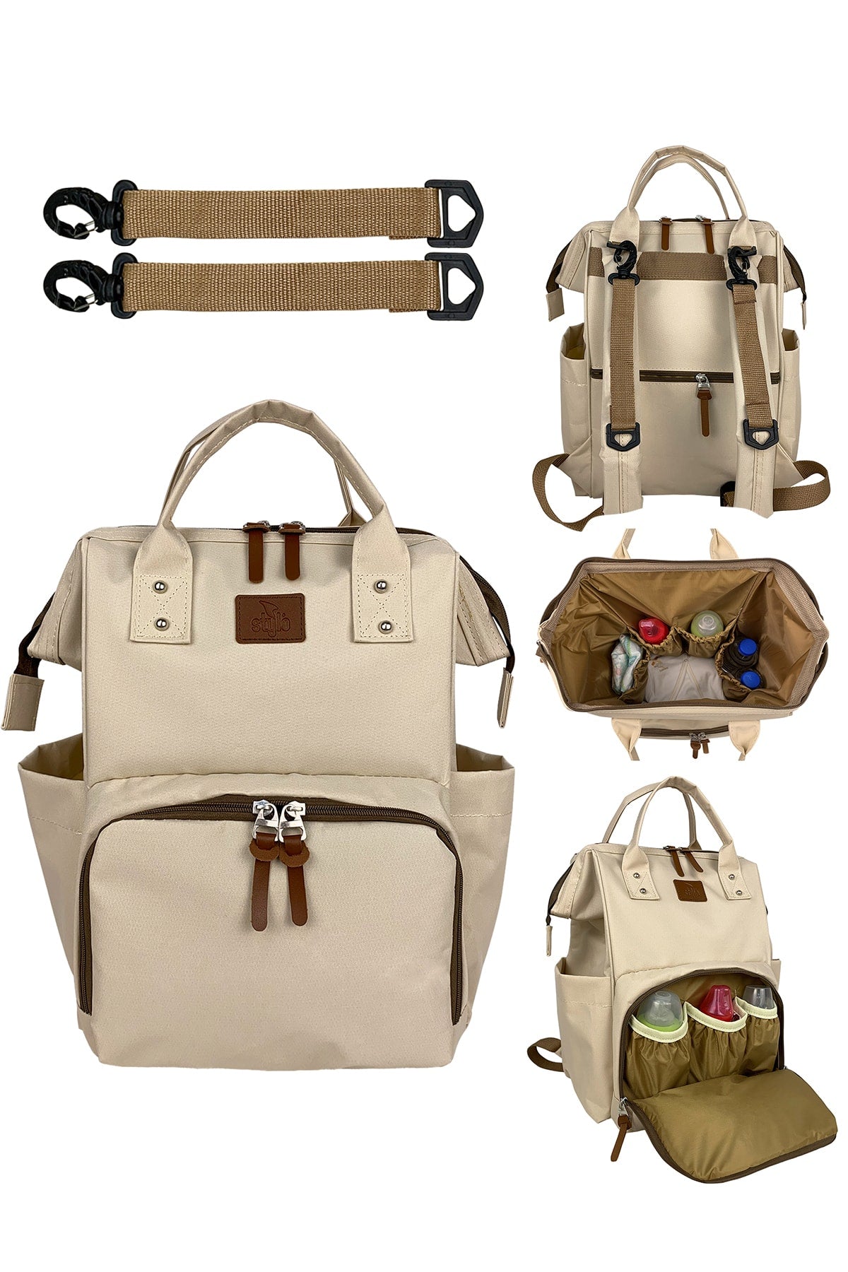 Paris Stylo Mother Baby Care Backpack-Beige
