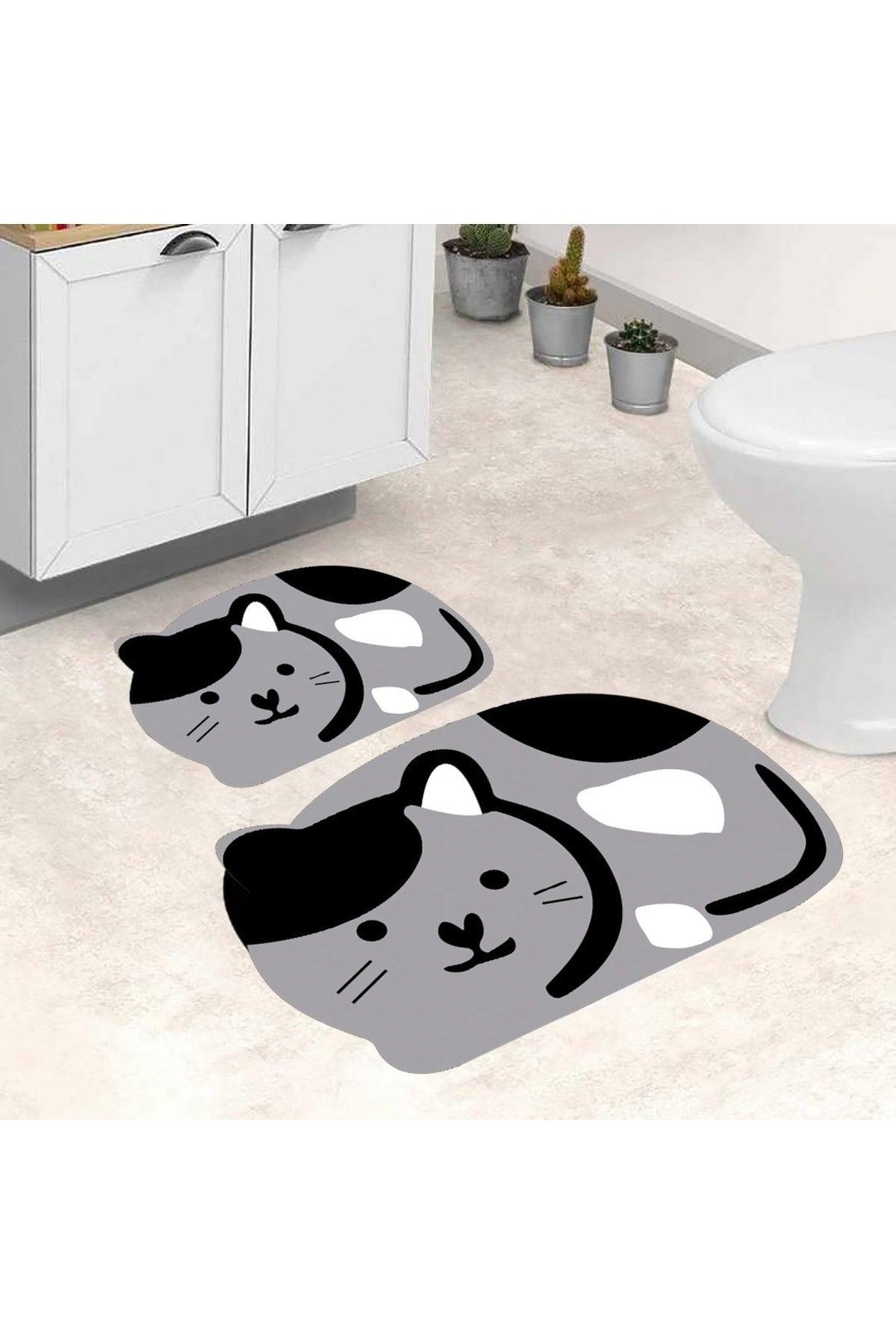 Cat Bath Mat, Closet Set, Non-Slip Floor Closet Set, Decorative Mat, Dowery - Swordslife