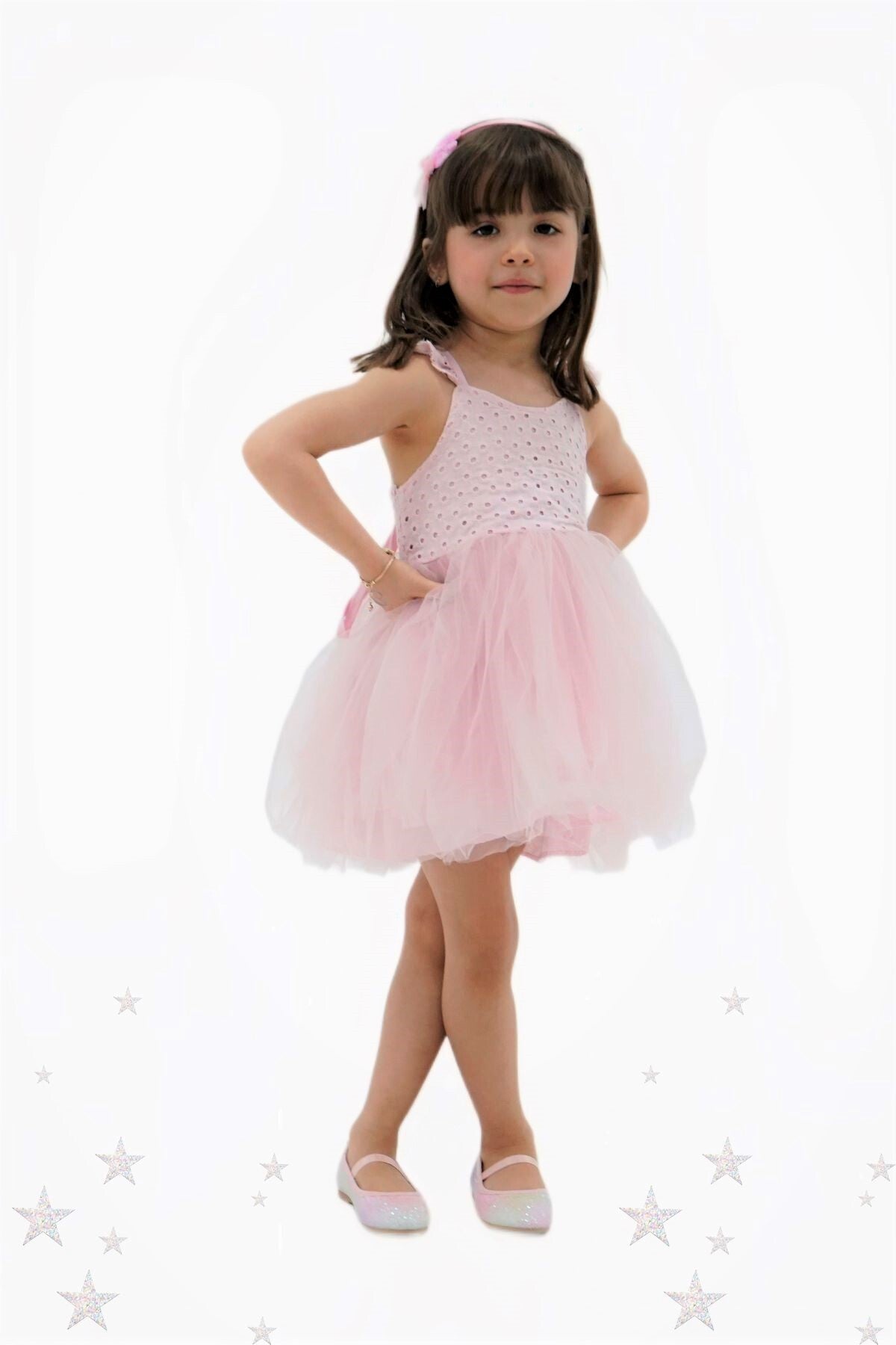 Girl'S Scalloped Tutu Dress