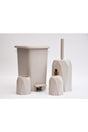 4 Pcs Geo Bathroom Set 8lt Plastic Dustbin Toilet Brush Sink Set - Swordslife