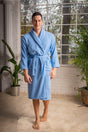 Cotton Shawl Blue Bathrobe - Swordslife