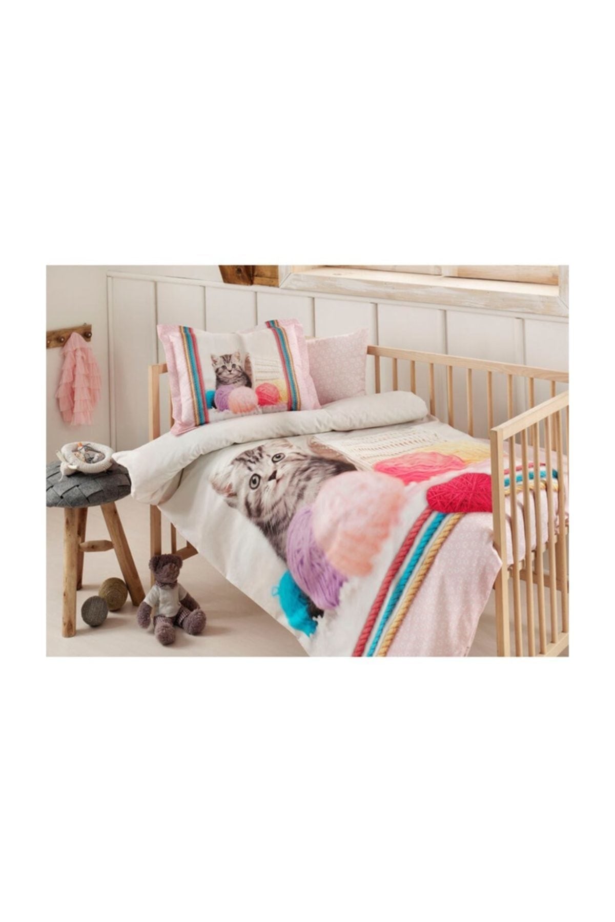 Quartz Digital Print Baby Duvet Cover Set Pink Smoothie