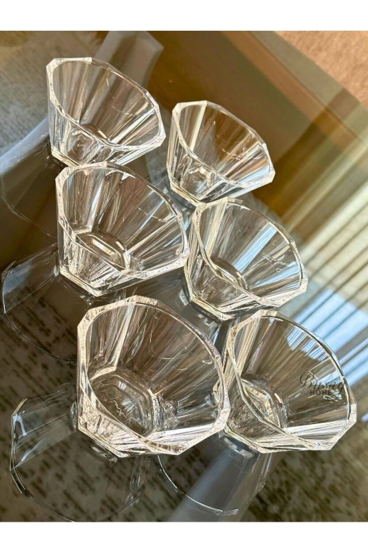 Set of 6 Nude Reflection Series Crystal Glass Bowl, Presentation, Snack Bowl, Serving Bowl, Serving Bowl