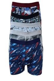 Men'S Patterned Lycra Cotton Boxer 5 Pack