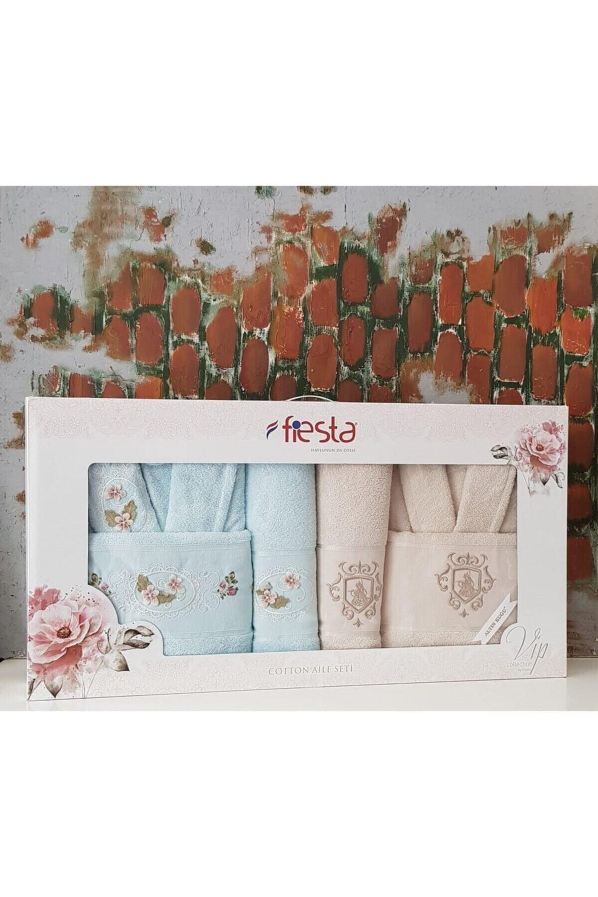 Family Bathrobe Set 6 Pieces With Tugra Embroidery - Swordslife