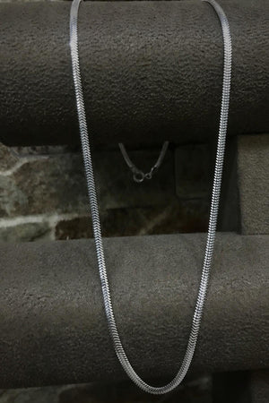 Sterling Silver 2.5 Mm Flat Cast Neck Chain Necklace Kt125E3