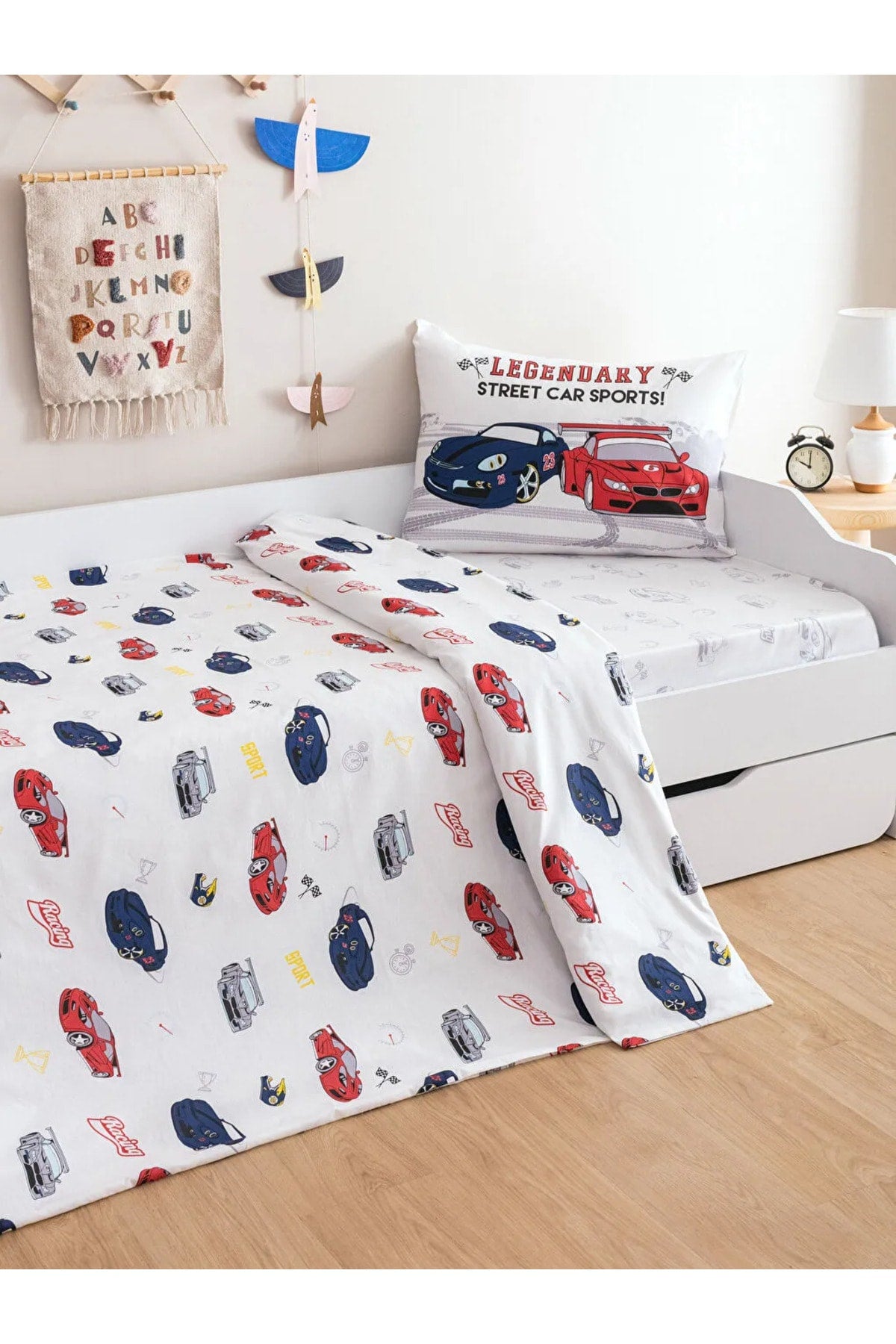 Car Printed Woven Boys' Duvet Cover Set