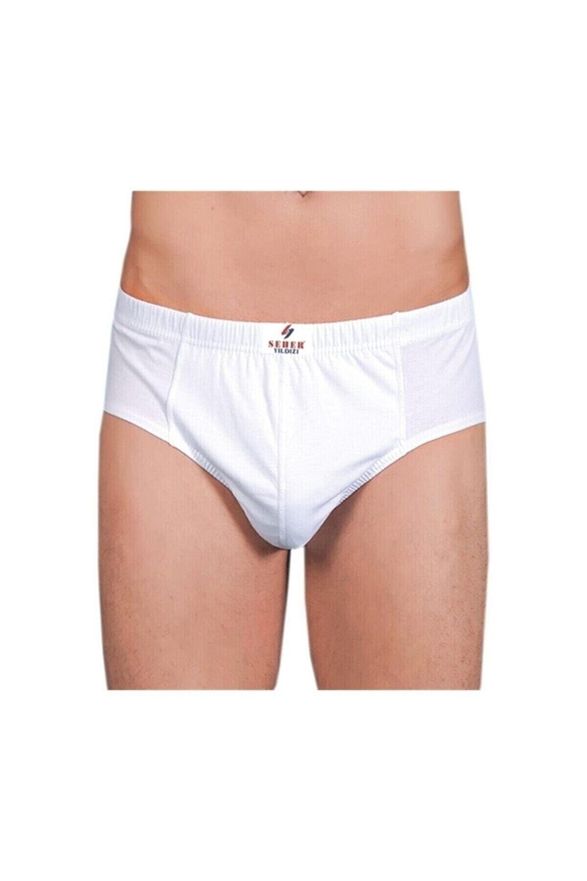 Men'S Star White 12-Piece Slip Briefs 005