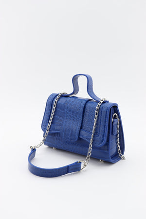 Women'S Saks Leather Chain Strap Mini Hand And Shoulder Bag